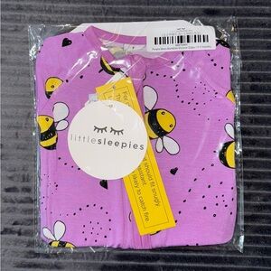 Little Sleepies purple bees, og, bamboo zippy pajama